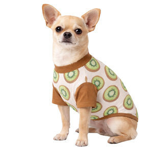 เสื้อกันแดดสำหรับสุนัข ลายกีวี น้ำหนักเบา ป้องกันรังสียูวี เสื้อยืดสำหรับสัตว์เลี้ยงฤดูร้อน เนื้อผ้านุ่ม ยืดหยุ่น ระบายอากาศได้ดี ชุดสำหรับสุนัข - Product Image 3