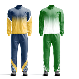 Cricket <b>Tracksuit</b> Custom Unisex Adult Training Warm <b>Retro</b> Vintage Full Zip Half Zip Hooded Slim Baggy Front OEM Polyester - Product Image 3