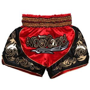 กางเกงมวยไทยสั่งทำพิเศษ ผู้ผลิต OEM กางเกงขาสั้นเอวสูงผ้าซาติน ขายส่งจำนวนมาก - Product Image 1