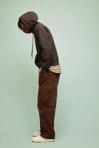 เสื้อฮู้ดดี้บล็อกสีสำหรับผู้ชาย เสื้อสวมหัวมีฮู้ด ผ้าฝ้ายขนแกะ สไตล์ลำลอง สตรีทแวร์ รับผลิตตามแบบ OEM - Product Image 5