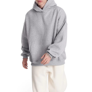 Nueva Sudadera con Capucha de Poliéster y Felpa, Manga Larga, Color Sólido, Estilo Oversize, Básica, Mezcla de Algodón, para Hombre - Product Image 5
