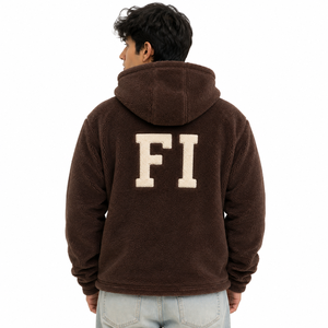 Sweat-shirt à capuche en polaire personnalisé avec logo brodé pour homme – Chaud, décontracté, style streetwear, idéal pour l'hiver - Product Image 2