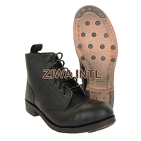 WW2 Officier Allemand m43 low boots cuir noir original