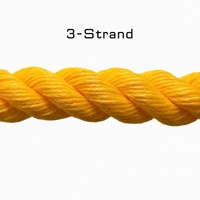Corde en polypropylène tressée à 3 brins, flottante, pour la pêche marine, l'agriculture et l'emballage