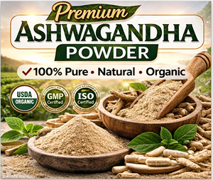 WARRLY Premium Ashwagandha Bark Extract Powder 99% Natural Herbal Food Grade in Bottle/Plastic <b>Container</b> Bulk Export Packaging - Product Image 5