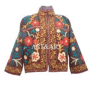 Chaqueta Acolchada de Algodón con Bordado Cotrise Hecha a Mano para Mujer, Ropa de Playa, Fiesta, Estilo Festivo, Regalo Único para Ella - Product Image 1