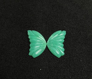 Natural Green Aventurine Carved Butterfly <b>Wings</b> Gemstone Pair Loose Crystal Cabochon for DIY Jewelry Making Pendant <b>Earrings</b> - Product Image 3