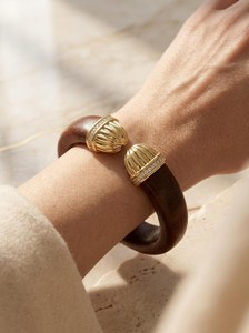 Wooden <b>Bangle</b> Set with Gold Accents Wooden <b>Bangle</b> <b>Bracelets</b> Women Girls Handmade Eco-Friendly Unisex Traditional - Product Image 4