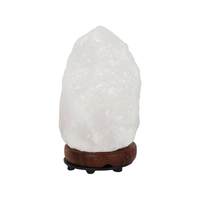 Lampe en sel blanc de l'Himalaya naturel, lampe en cristal sculptée à la main pour la décoration de la maison, veilleuse, spa, yoga, méditation, cadeau relaxant