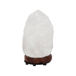 Lampe en sel blanc de l'Himalaya naturel, lampe en cristal sculptée à la main pour la décoration de la maison, veilleuse, spa, yoga, méditation, cadeau relaxant - Product Image 1