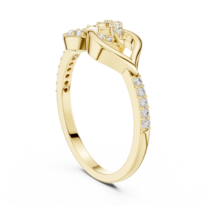 Bague en diamant Infinity de luxe pour femmes |   Design de boucle géométrique |   Sertissage micro-pavé |   Bague en moissanite |   Alliage d'argent sterling - Product Image 4