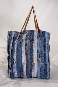 Factory Direct OEM Washed Distressed Denim Shoulder <b>Bag</b> Women Handbag Custom Logo ODM - Product Image 3