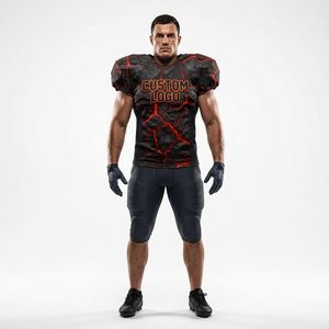 Jersey de Fútbol Americano Personalizado con Degradado de Acuarela, Unisex, Malla de Poliéster, Cuello en V, Manga Corta, Impresión Digital - Product Image 4