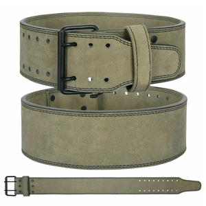 Factory Direct Weightlifting Power <b>Belt</b> with Leather Material, Heavy Duty Steel Buckle, Non-Slip Adjustable Support for Gym - Product Image 1
