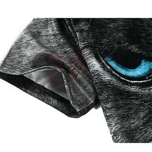 Ropa de Lujo de Poliéster 100% con Diseño Liso Negro para Sublimación, Manga Corta, Rayas, Novedad de Verano, Venta Caliente, Estilo Casual - Product Image 4