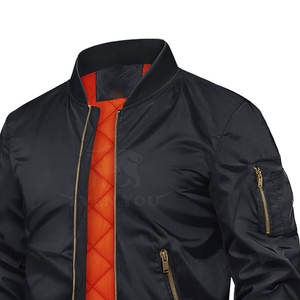 Chaquetas bomber de cuello alto con nuevo diseño para hombre, mangas largas, cremallera completa, chaquetas bomber para hombre - Product Image 6