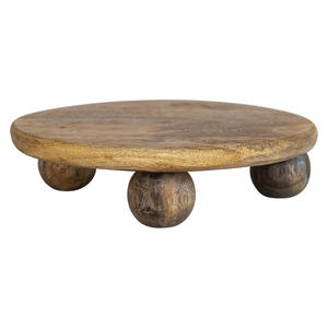 Hermoso Soporte de Madera Ecológico Hecho a Mano para Servir Pasteles de Cumpleaños, Pasteles de Aniversario, Dulces de Boda y Golosinas para Fiestas - Product Image 5
