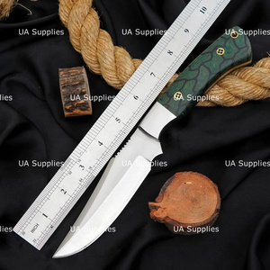 Couteaux de chasse personnalisés fabriqués en usine par UA Supplies, lame en acier inoxydable, manche texturé en G10 Micarta, qualité industrielle, commande en gros - Product Image 2