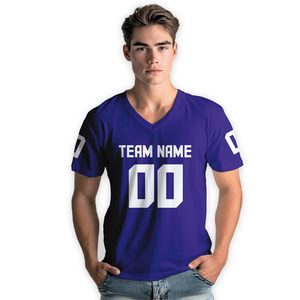 เสื้อฟุตบอลผู้ชายแบบสั่งทำพิเศษ ชื่อทีมอเมริกันฟุตบอล คอกลม แขนกุด พิมพ์ลายแบบซับลิเมชั่น แห้งเร็ว - Product Image 1