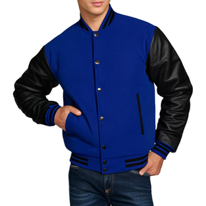 OEM Style Men's Regular Sleeve Baseball Varsity <b>Jacket</b> Stand Front Customised Wholesale Latest Designs Breathable <b>Waterproof</b> - Product Image 4