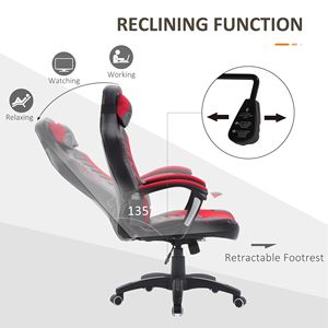 Sedia da Ufficio Direzionale Rossa/Nera con Schienale Alto, Supporto Lombare, Reclinabile e Telaio in Alluminio - Product Image 6
