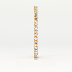 Bracelet tennis fin à rangée unique et griffes partagées, en or 18 carats plaqué, avec diamant de laboratoire moderne Aarinya, pour femme, idéal pour les fiançailles et les soirées - Product Image 2