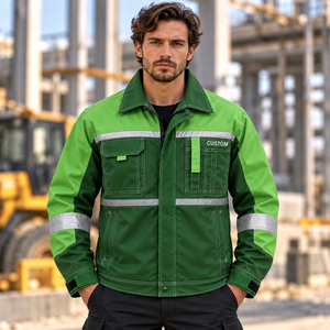 Construction <b>Jacket</b> Men's <b>Hi</b> <b>Vis</b> Reflective Construction <b>Jacket</b> <b>Waterproof</b> Safety Workwear Winter <b>Jacket</b> - Product Image 2