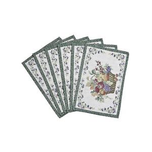 เสื่อรองจานทรงสี่เหลี่ยมทนความร้อน4ใบขนาด45x30ซม. ปักลายดอกไม้ผ้าฝ้าย100% ทอน่ารักกันน้ำ - Product Image 2