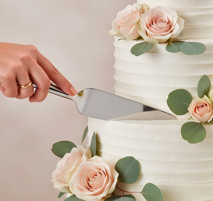 Servidor de Pastel Plateado de Lujo, Elegante Herramienta para Servir Postres, Perfecto para Cortar Pasteles de Boda, Fiestas y Eventos de Catering - Product Image 4