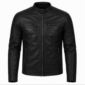 Chaqueta de Cuero Genuino Personalizada para Hombre, Chaqueta de Invierno Informal, Calefactable, Transpirable, de Cuero Vacuno Auténtico - Product Image 2