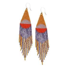 Pendientes Clásicos de Moda Hechos a Mano de Algodón Ligero con Diseño de Mariposa, Bordados con Cuentas de Semillas, Forma de Torre, Colores Personalizados, Estilo 52 - Product Image 3