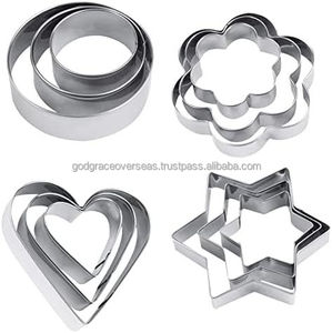 Gran oferta, juego de cortador de galletas personalizado de Navidad de acero inoxidable de diferentes formas, herramienta de corte de galletas de Metal de acero inoxidable - Product Image 5