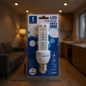 Lampadina Led T3 2u 8w E27 6400k 640 Lumen Durata 15000h - Product Image 3