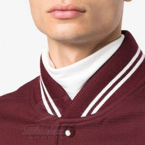 Veste Letterman pour homme, coupe slim, tendance, décontractée, chaude et confortable, vêtement d'extérieur - Product Image 6