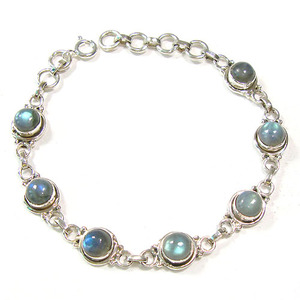 Blue fire <b>labradorite</b> 925 sterling silver handmade bezel set everyday wear casual <b>bracelet</b> jewellery bohemian tribal jewellery - Product Image 1