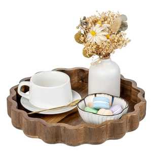 WONDER OVERSEAS - Bandeja de Servir de Madera de Estilo Art Deco, Diseño Rectangular Multifuncional para Bodas, Restaurantes, Hoteles y Decoración del Hogar - Product Image 5