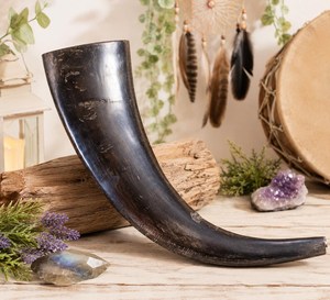 Corne à boire artisanale 100 % naturelle en corne de bœuf, style Viking médiéval, polie, écologique, accessoire pour la bière - Product Image 4
