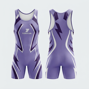 Custom Design Logo Breathable Stretch <b>Weightlifting</b> Fashionable Style Men's Adults Wrestling <b>Singlets</b> Quick Dry Durable - Product Image 6