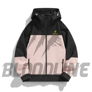 Chaqueta Cortavientos de Manga Larga para Hombre BLOODLINE, Diseño con Bloques de Color, Ropa Deportiva para Exteriores, Estilo Otoñal - Product Image 2