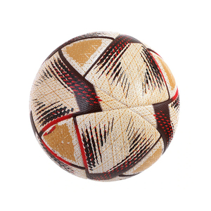 JNA Group Size 5 Soccer Ball White Black Red Gold Geometric Pattern Lightweight Training <b>Football</b> - Product Image 3
