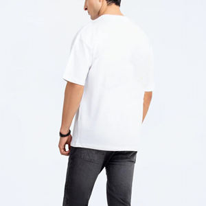 Camiseta de hombre de punto peinado 100% algodón, 210 g/m², de ajuste holgado, con logo de letras impreso personalizado, ecológica, de gran tendencia 2026 - Product Image 6