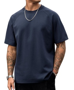 T-shirt décontracté pour homme à manches courtes, 100 % coton, col rond et épaules tombantes, couleur unie, coupe oversize, fabriqué au Bangladesh – Meilleure vente - Product Image 1