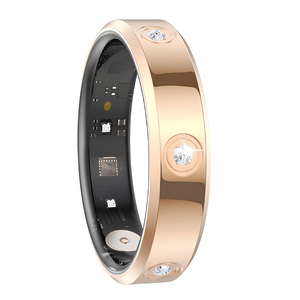 Stainless Steel Zircon Smart <b>Ring</b> IOS IP68 Health Fitness Sleep Tracker App Control 5-10 Days <b>Battery</b> - Product Image 3