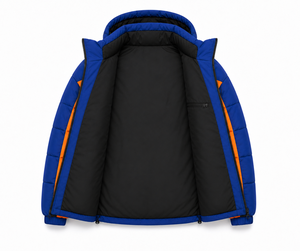 Manufacturer Hooded Puffer <b>Jacket</b> Winter Streetwear Thermal Padding Sleeve Pocket Custom Embroidery Contrast Color Panels Desig - Product Image 5
