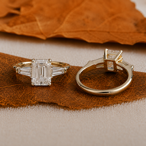 Bague de fiançailles solitaire de luxe en or massif 14 carats avec diamant de laboratoire taille émeraude 2 carats certifié IGI, idéale pour un cadeau d'anniversaire de mariage - Product Image 1