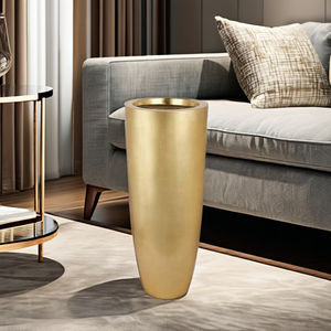 Nouvel arrivage de Vase à fleurs en aluminium couleur or décoration de jardin de maison & Table de maison Pots de fleurs décoratifs & Vases - Product Image 2