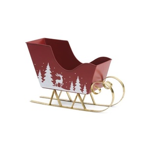 Hot Arrival Christmas Decorations <b>Vintage</b> Galvanized Iron Christmas Sleigh for Christmas <b>Ornaments</b> Decorations - Product Image 6