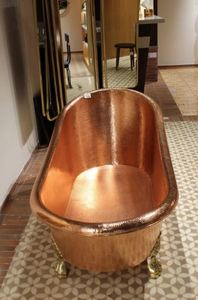 Baignoire autoportante en cuivre à pieds de chaise, baignoire vintage en cuivre pour salle de bain et spa - Product Image 4