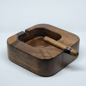 Cendrier carré de luxe en bois massif de noyer, fait main, pour table, accessoires de fumeur, cadeau vintage, vente en gros - Product Image 5