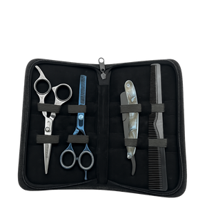 Navaja de Afeitar Recta Vintage Luminex Impex con Mango de Concha de Abulón y Acero al Carbono, Lista para Usar en Barberías y Salones - Product Image 1